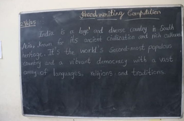 Handwriting Competition SSJCBSE -Nanadi 2025